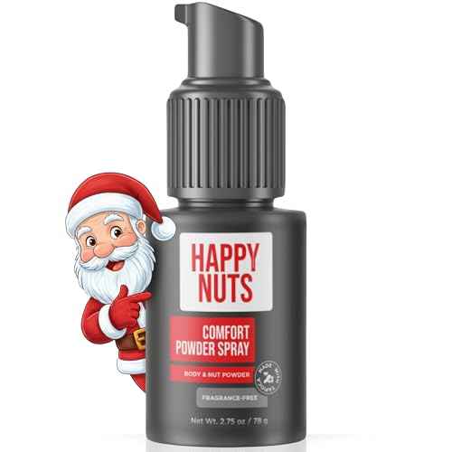 Happy Nuts Comfort Powder Spray: Anti-Chafing & Mens Deodorant, Aluminum-Free, Sweat and Odor Control for Jock Itch, Groin and Men's Private Parts (1 Pack, Fragrance-Free)