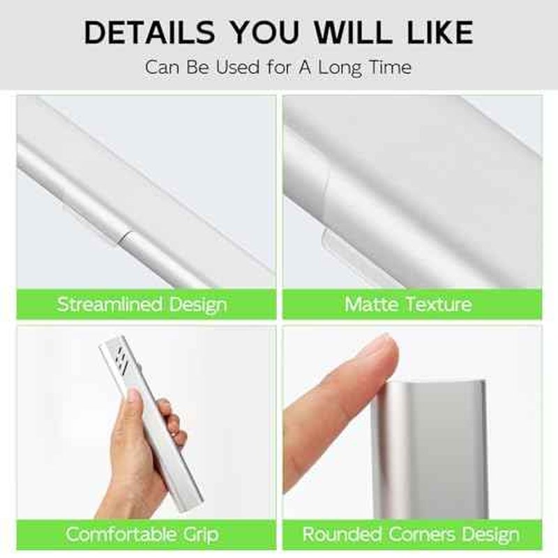 Travel Toothbrush Case, Portable Toothbrush Holder, Durable Aluminum Toothbrush Storage Box, Small Breathable Manual Toothbrush Container for Traveling, School, Camping, Business Trip - Sliver