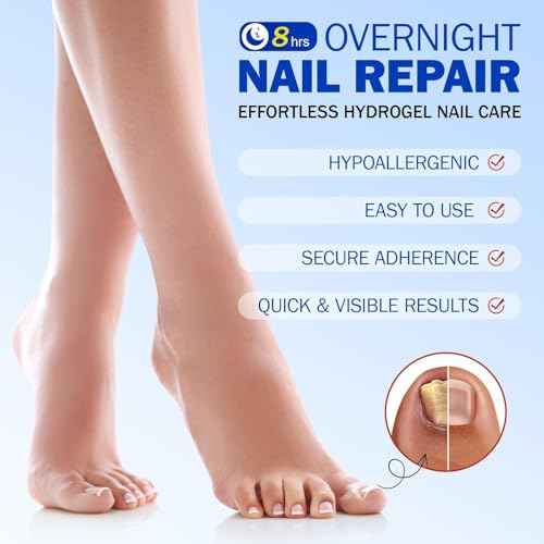 Fungal Nail Patches, Nail patches for toenails, Overnight Toe Nails Treatments for Damaged Foot Nails Repair and Care, Safe for Sensitive Skin, Easy to Apply (2)