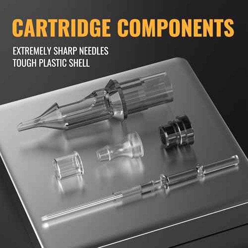 Wormhole Tattoo 20Pcs Tattoo Needles 3RL Disposable Tattoo Cartridge Needles Round Liner for Tattoo Gun Cartridge Machine Permanent Makeup (1003RL)