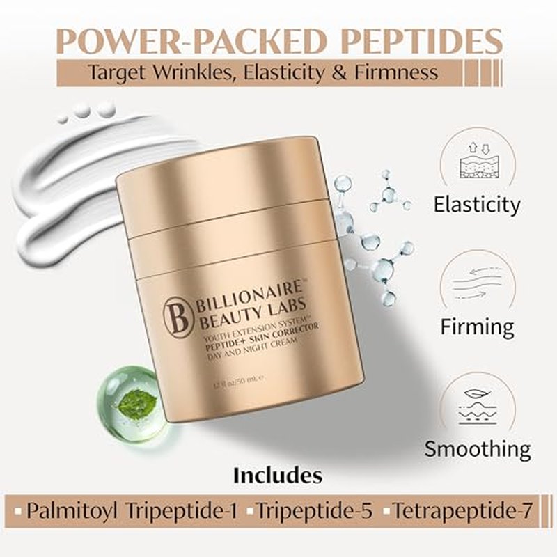 Collagen Booster Peptide Face Cream w Hyaluronic Acid ? Peptide Face Moisturizer for Women, Hydrating, Non-Greasy, for Firming, Smoothing, Younger-Looking Skin, Fragrance-Free
