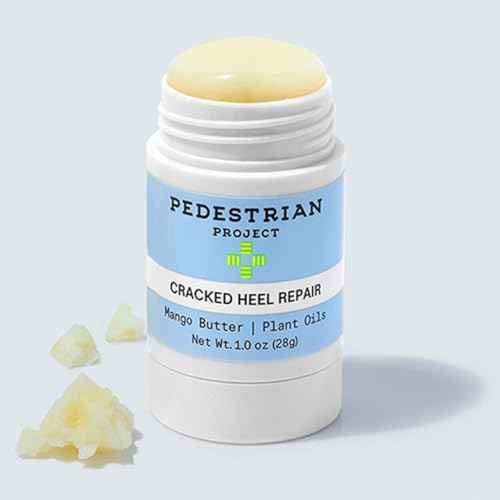 Pedestrian Project Cracked Heel Repair Foot Care Balm, Smooths & Fills Cracks & Rough Skin with Healing Shea & Mango Butters, Vegan, Cruelty Free, 1 oz