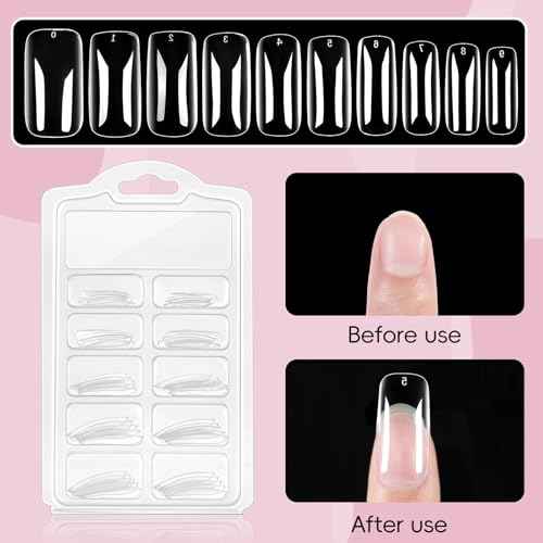 PEACECOLOR Gel Nail Polish Kit with U V Light, 5 Colors Gel Polish Kit All Seasons Soak Off with Base Top Coat 50PCS Nail Tips Nail Art Stickers Glue Manicure Tools Gifts for Women Salon DIY