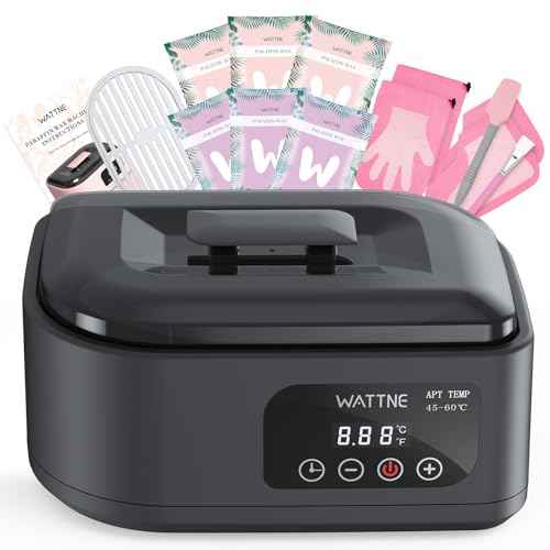 Wattne Paraffin Wax Machine for Hands & Feet ? Paraffin Wax Warmer Moisturizing Kit with Auto-Timer & Precision Temperature Control, Paraffin Wax Bath for Arthritis, Dry Skin Care, Home Spa-Black