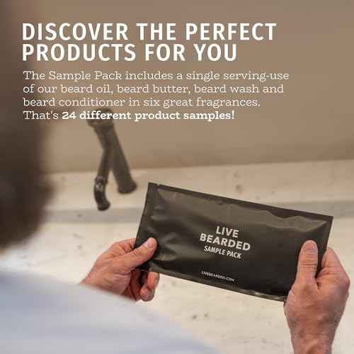 Live Bearded Beard Oil and Butter Grooming Kit Sample Pack with Comb, Bonus Gift - All-Natural Ingredients Shea, Argan, Jojoba - Growth Support - Made in the USA