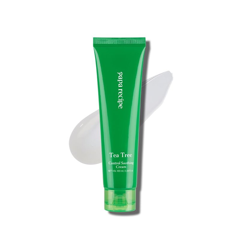 Papa Recipe Tea Tree Control Soothing Cream(3.38fl oz/100ml) - Soothing & Hydrating Face Moisturizer Cream for Dry Skin, Oil Water Balance Care, Sensitive, Acne-Prone Skin Friendly, Korean Face Cream