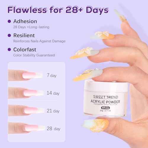 Beginners Nail Kit Acrylic Set: Professional Ultra-fine Acrylic Powder Kit with Everything - Starter Set with 600 Nail Tips Glitter Powder Nail Glue & Remover - Nail Art Supplies for DIY Home Salon