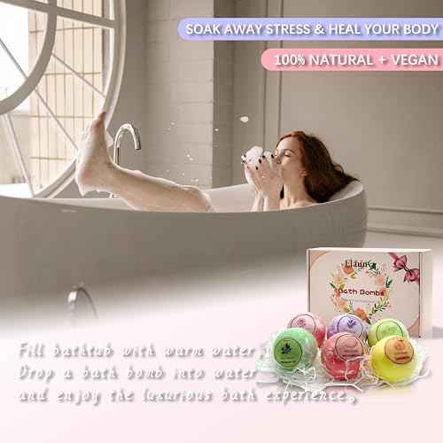 Bath Bombs Set,100g*6pcs with Lavender/Peppermint/Orange/Eucalyptus/Rose/Watermelon,Perfect for Bubble Spa,Handmade Birthday Gifts Sets for Her/Him/Wife/Girlfriend,for Christmas (PINK-6PCS)