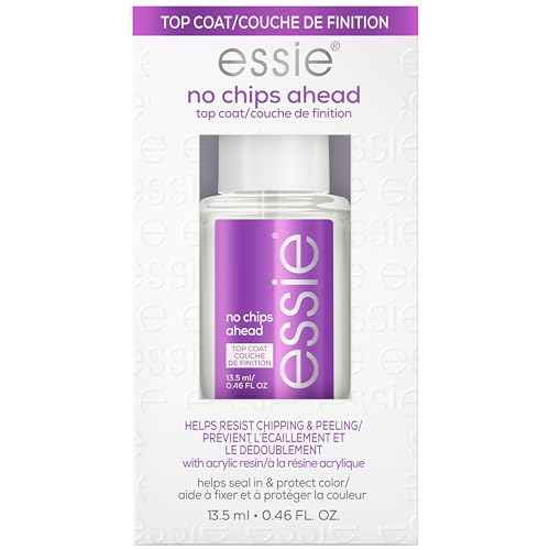essie Nail Care, 8-Free Vegan, No Chips Ahead Top Coat, chip-resistant nail polish, 0.46 fl oz