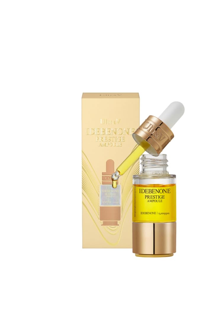 Ultra V Prestige Ampoule, 1Vial, Anti-Aging Antioxidant Serum, 0.34 fl oz Each - Antioxidant, Anti Wrinkle, Smoothes, Softens, Hyaluronic Acid, Peptides