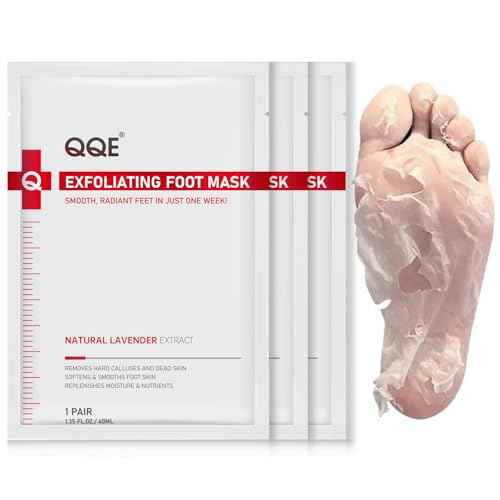 3 Pack Foot Peeling Mask, Hydrating Exfoliating Foot Mask for Dry Cracked Feet, Callus Remover & Cracked Heel Repair & Foot Care