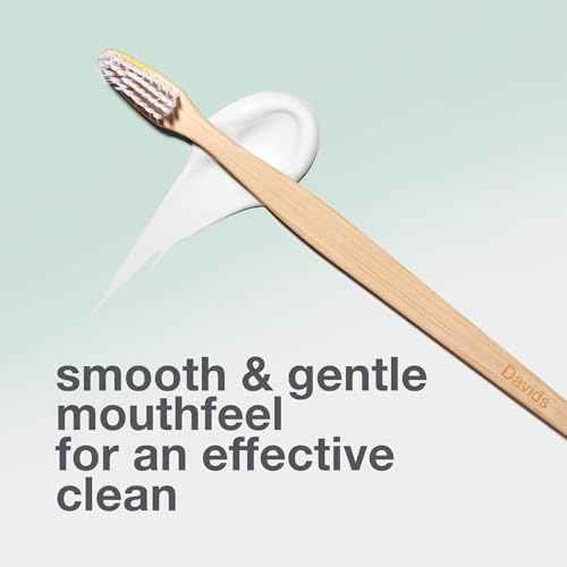 Davids Premium Bamboo Soft Bristle Toothbrush - 3 Pack | BPA Free, Eco-Friendly, Sustainable High Performance Bristles to Improve Oral Health Naturally | 100% Natural Bamboo Handle | Made in Germany