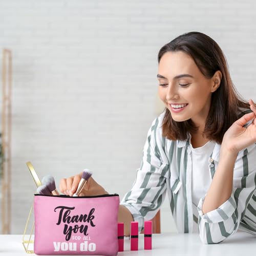 Kacctyen 9 Pcs Vet Tech Appreciation Gifts Employee Appreciation Gift for Women Vet Tech Week Makeup Zipper Pouch Bag Travel Organizer Veterinary Thank You Supplies