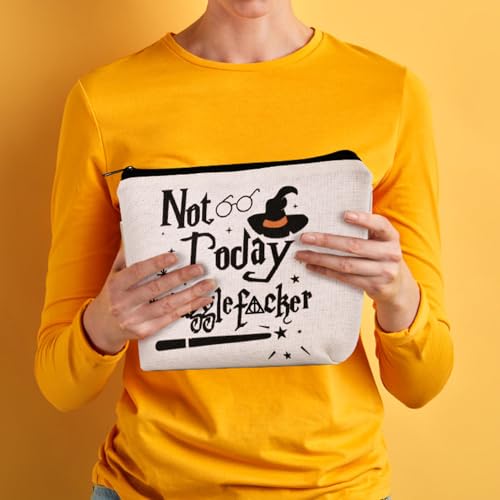 Magic Wizard Makeup Bag Funny Not Today Cosmetic Bag Gifts for Girl Sister Women