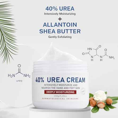 OUKEYA Urea Cream 40 Percent,Foot & Hand Cream for Dry Cracked,Urea Lotion for Feet Maximum Strength