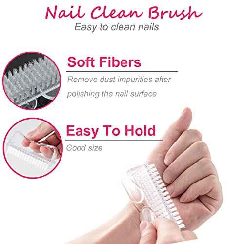 Gel Polish Remover Tools Kit - 10 Clips, 400 Lint-Free Wipes, Files 100/180, Buffer Block 400/4000, Brush, Cuticle Pusher & Peeler (Clear)