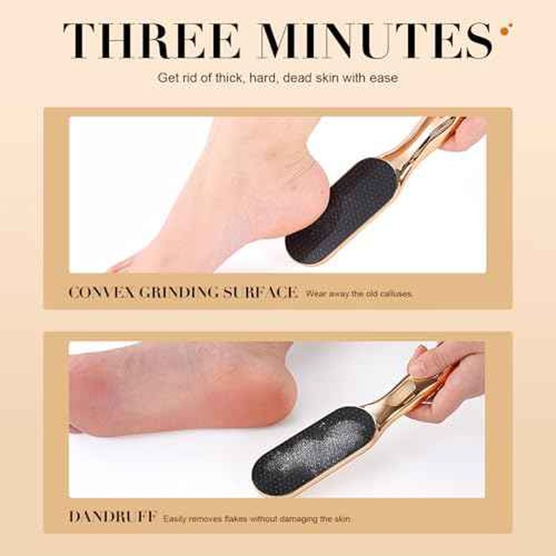Nano Glass Foot File with Ergonomic Handle - Effective Callus and Dead Skin Remover, Foot Scrubber for Wet and Dry Use, Pedicure Tool for Smooth Feet Care