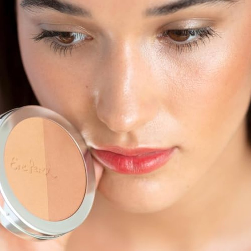 Ere Perez - Natural Rice Powder Bronzer + Contour | Oil Absorbing, Velvet Shimmer Finish, Medium Coverage | Sunflower + Chamomile Oil, Vitamin E | Vegan, Cruelty-Free, Clean Beauty (Tulum)