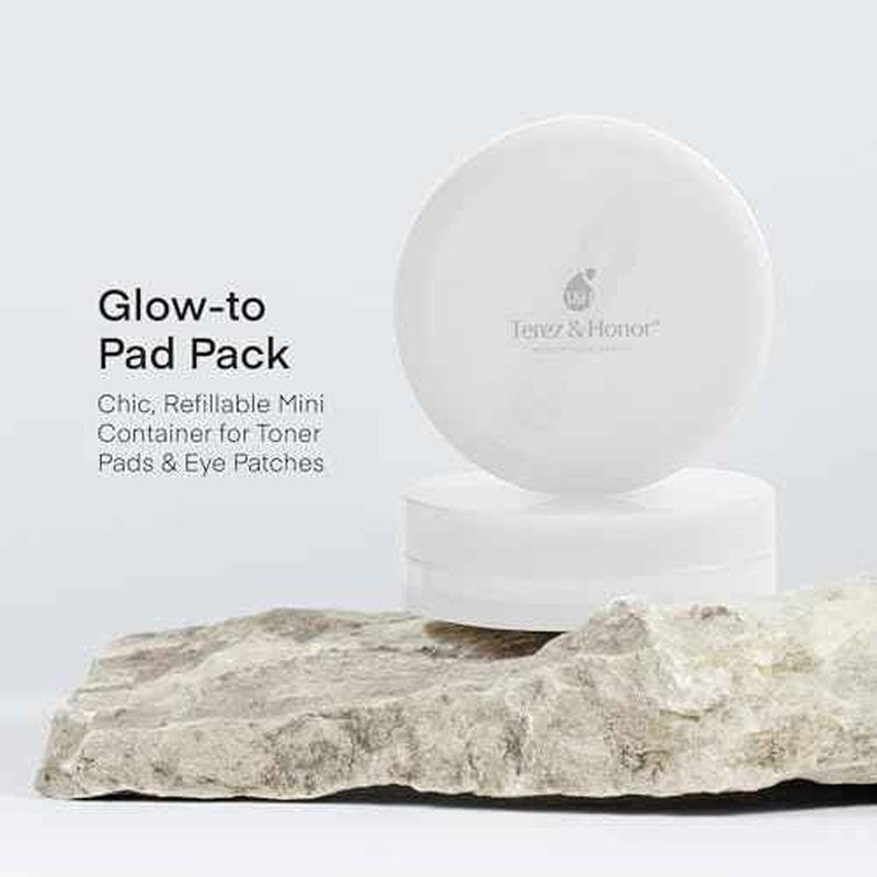 Small Travel Containers for Skincare: Korean Mini Containers with Lids for Toner Pads & Under Eye Patches DIY - Travel-Friendly, Reusable, Leak Proof Skincare Storage Made in Korea - 1 Empty Pack
