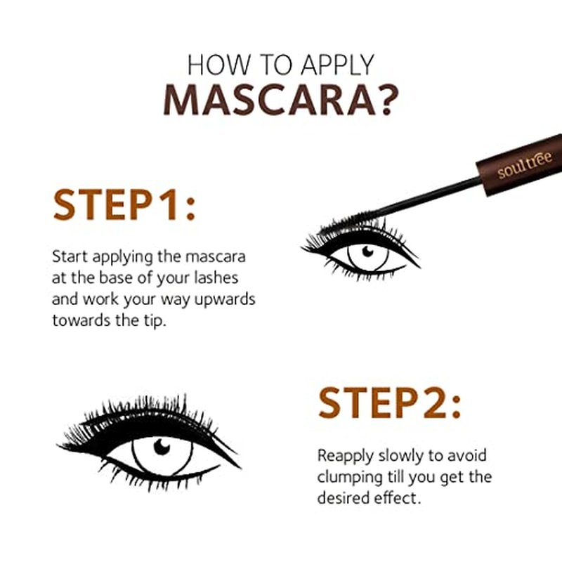SoulTree Ayurvedic Mascara - Black Colour, 6gm