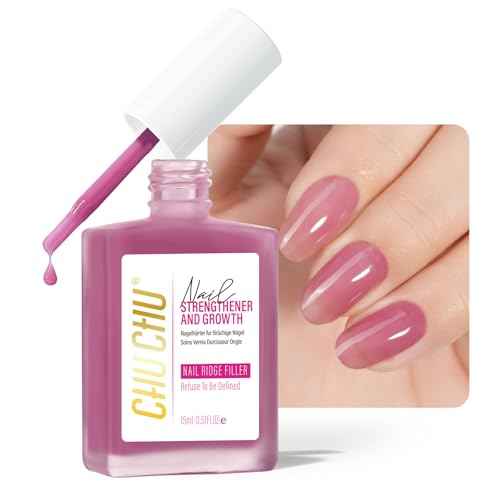 Nail Repair for Women: 8 in 1 Dusty Rose Nail Hardener Strengthener Extra Strong and Growth - Protein Nail Polish Hardener Ridge Filler Concealer for Weak and Damaged Nails 15ml