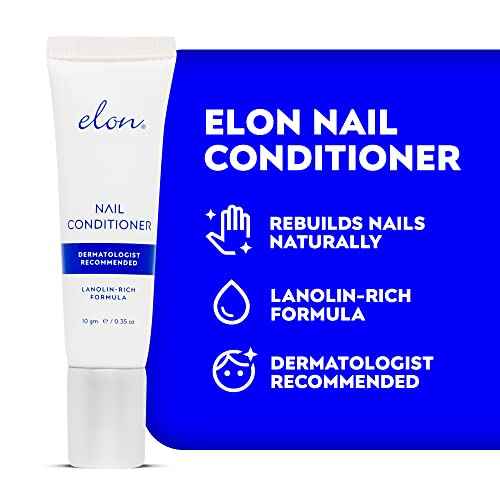 Elon Lanolin-Rich Nail Conditioner ? Strengthens Nails, Protects Cuticles, Dermatologist-Recommended for Brittle & Damaged Nails (10g Tube)