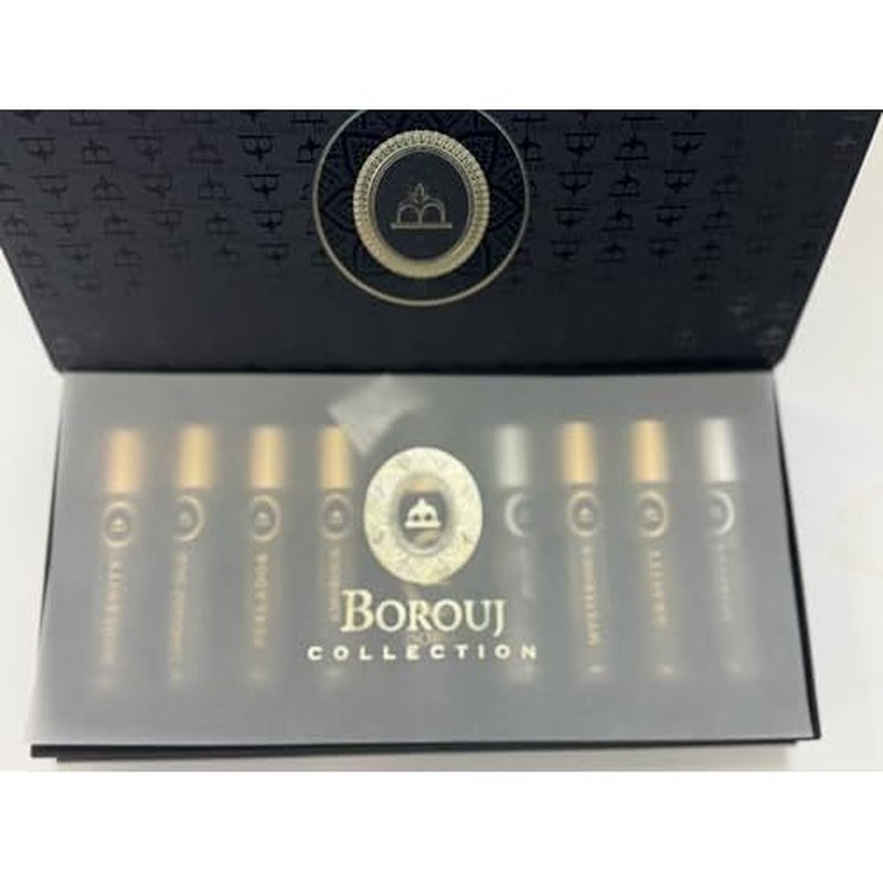Dumont Borouj 8 Piece Discover Set For Women and Men (Perladore+Spiritus+ Mysterious+ Amorous+ Gravity+ Lamasat Oud+ Modernity +Silage) 10 ml each