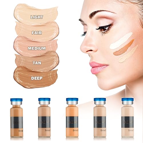 BB Facial Glow Starter Kit Facial Pigment Serum Treatment Kit,DLD Anti-Aging Serum Pigments Set for Micro-needling Skin Treatment 10 Vials 5ml Niacinamide and Peptides To Skin Tone Foundation