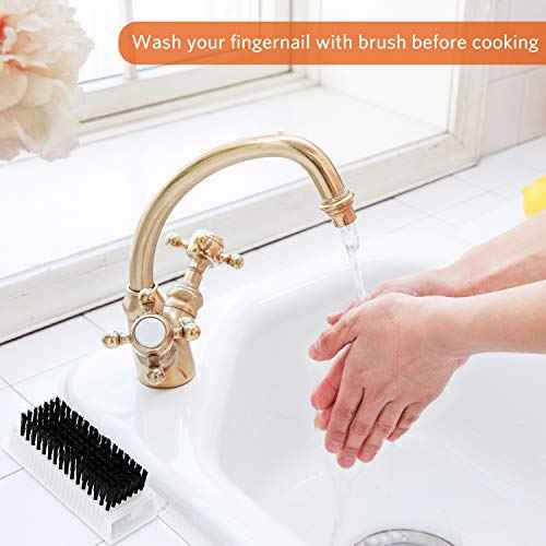 BOAO 5 Pcs Nail Scrubbers Hand Scrub Brushes for Nail Cleaning Fingernail Soft Non Disposable Scrub Plastic Hands Cleaning Brushes for Men Women Kids