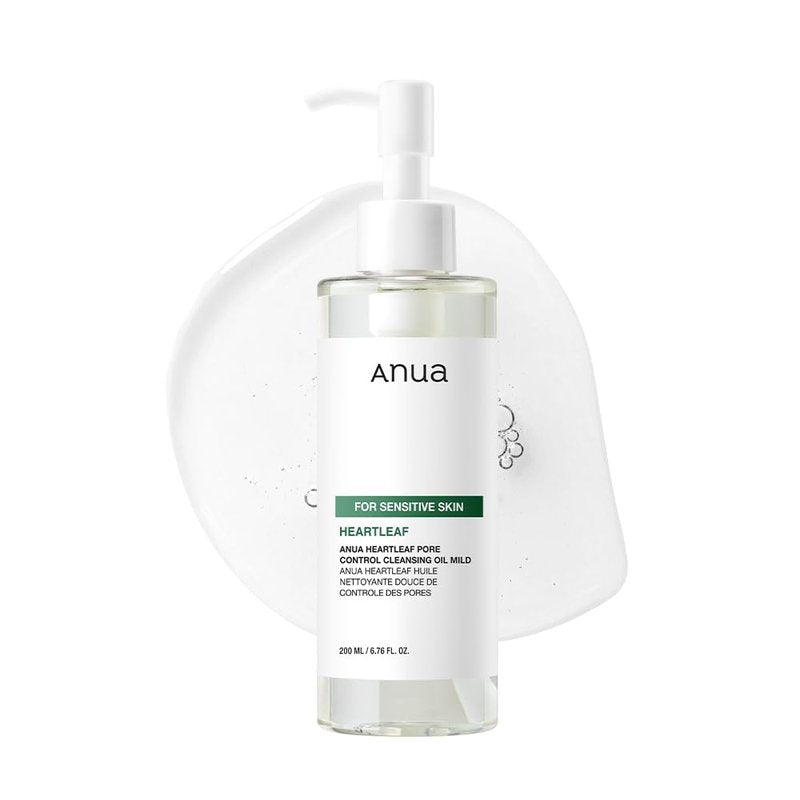 ANUA Heartleaf Pore Cleansing Oil - Gentle Face Wash for Sensitive Skin | Non-Comedogenic, Fragrance-Free, 6.76 fl oz