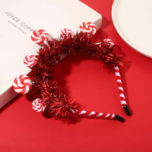 mokkia Candy Headband for Women Sweet Lollipop Christmas Headbands Halloween Candy Costume Accessories Candyland Costume Gift