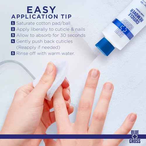 Cuticle Remover & Softener Liquid for Nails ? Blue Cross Professional Nail Care with Lanolin, Hydrating Treatment for Dry Cuticles & Hangnails, Made in USA, 6oz
