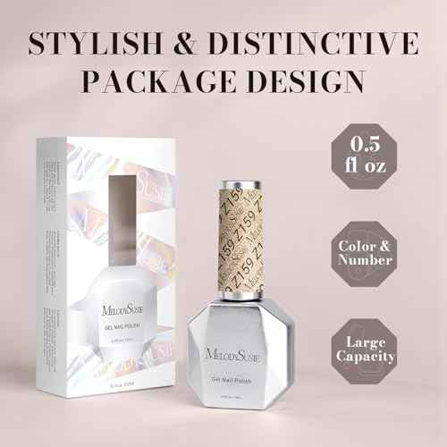 MelodySusie Sparkle Gold Gel Nail Polish,0.5fl oz Nails Soak Off UV LED Champagne Glitter Gel Polish Gift for Women Nail Art Manicure Salon DIY Nail Design Decoration at Home-z159-A2060