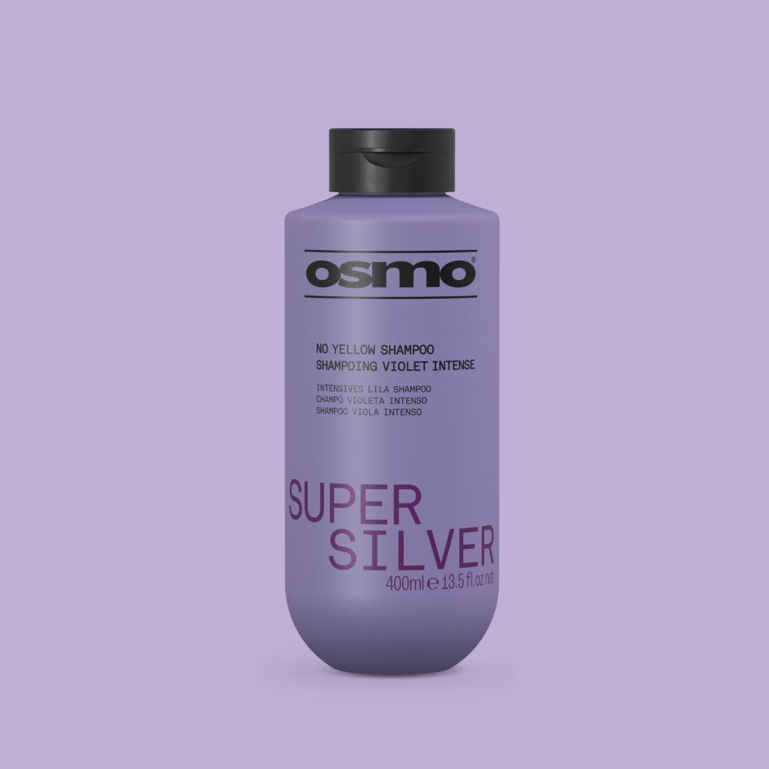 Osmo Super Silver No Yellow Shampoo Eliminates Yellow and Brassy Tones, Brightens Grey and White Hair, Keeps Hair Rich and Vibrant. Sulphate free. 33.81 fl oz.