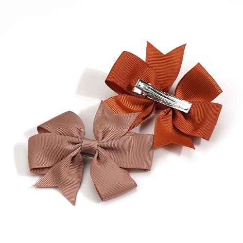 C?LLOT 70pcs 3 Inch Boutique Grosgrain Ribbon Pinwheel Hair Bows,Toddler Bows Hair Clips for Baby Girls Birthday Gifts In Pair