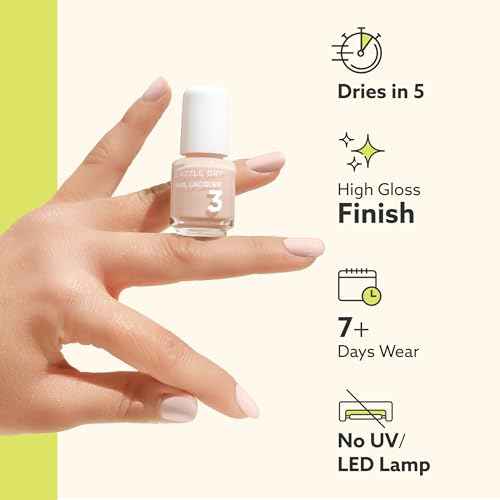 Dazzle Dry Mini Kit 4 Step System - Oh My!, a bright melon full coverage cream. Full coverage cream. (5 Piece Kit / 5 Manicures)