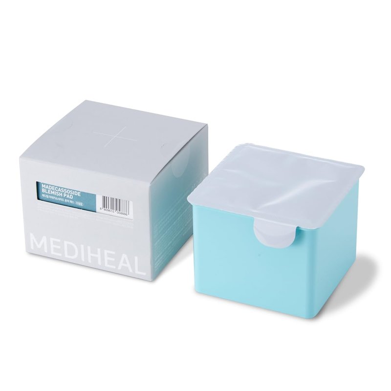 (Only Refill) Mediheal Madecassoside Blemish Pad (100) - Cotton Facial Toner Pads for Anti Blemish to Improved Uneven Skin Tone - Vegan Gauze