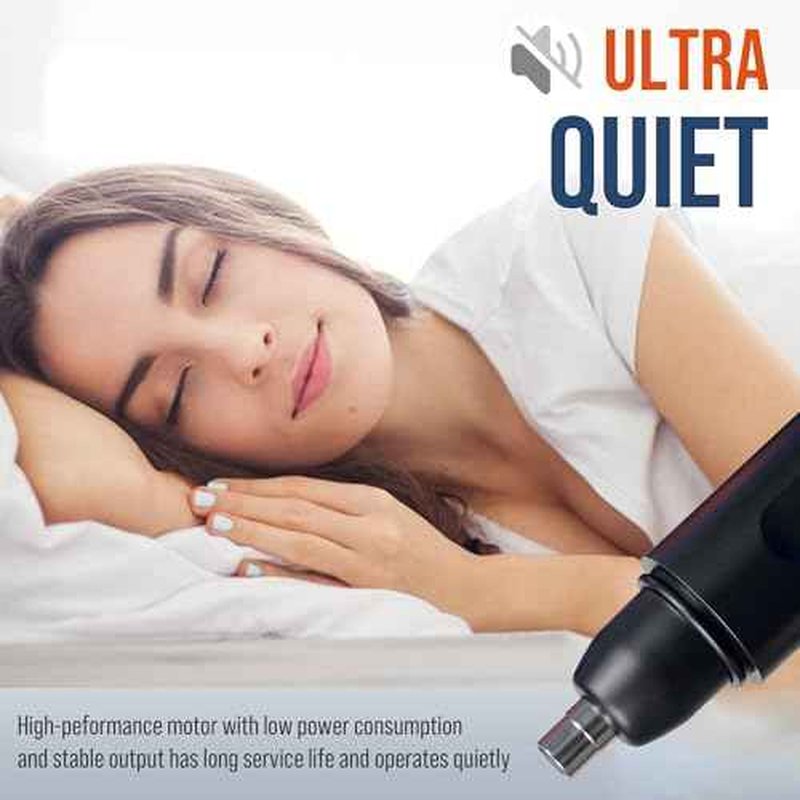 7AM2M Personal Care Electric Nose and Ear Hair Trimmer ? Rechargeable, 9000 RPM High-Speed Precision Cutting, Detachable Washable Blade, Portable Design Black