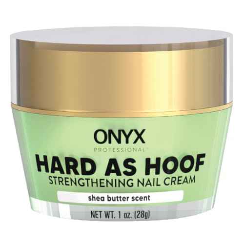 Onyx Professional Hard as Hoof Nail Strengthening Cream, Shea Butter Scent - Nail Growth & Conditioning Cuticle Cream Stops Splits, Chips, Cracks & Strengthens Nails, 1 oz