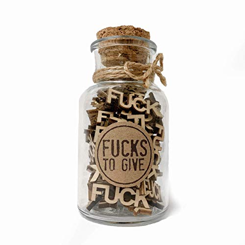 Jar of Fs (5oz) Gift Jar "Fucks to Give" Great Gag Gift Christmas White Elephant