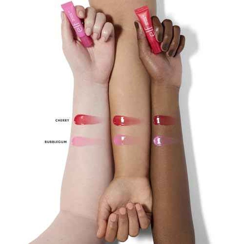 e.l.f. Squeeze Me More Lip Balm Duo, Moisturizing Balm For A Sheer Tint Of Color, Made With Hyaluronic Acid, Vegan & Cruelty-Free, Cherry & Bubblegum