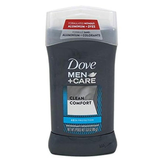 Dove Deodorant 3 Ounce Mens Clean Comfort 1/4 Moisturizer (88ml) (6 Pack)
