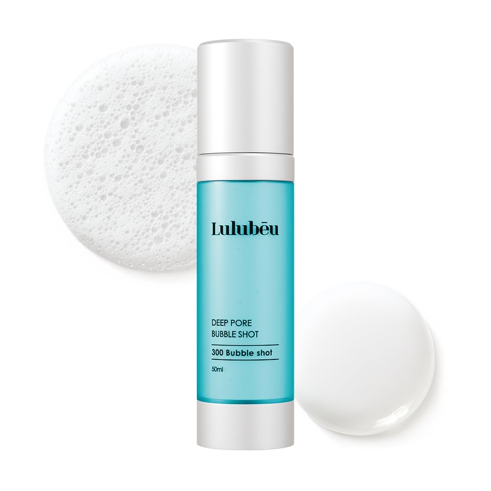 LULUBEU Deep Pore Bubble Shot Ampoule, K-Beauty Deep Pore Prep Serum with Crystal Spicule, PDRN & Azulene, 300-Shot Spicule System for Smoother, Clear-Looking Skin
