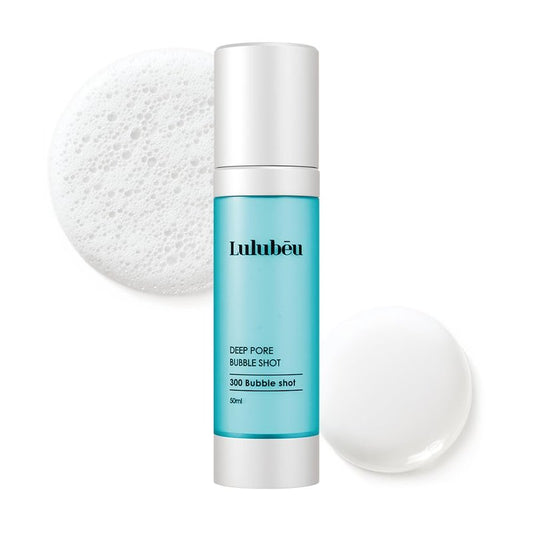 LULUBEU Deep Pore Bubble Shot Ampoule, K-Beauty Deep Pore Prep Serum with Crystal Spicule, PDRN & Azulene, 300-Shot Spicule System for Smoother, Clear-Looking Skin
