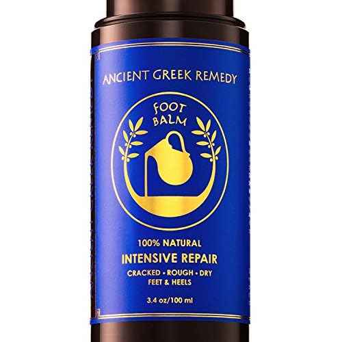 Dry Cracked Heels Repair | Organic Foot Cream for Dry Feet & Callus with Jojoba, Lavender, Almond, Olive & Vitamin E Oil | Natural Foot Balm & Moisturizer for Skin | Hydrating Foot Treatment | 3.4 oz