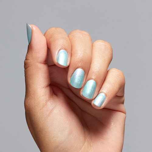 OPI Nail Lacquer Nail Polish | Opaque Light Blue Green Shimmer Chip Resistant Nail Polish | Fast Drying, Streak Free