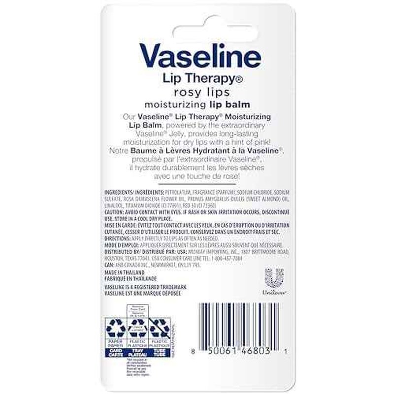 Vaseline Lip Therapy Rosy Lips Moisturizing Lip Balm - Twin Pack (2-Pack)