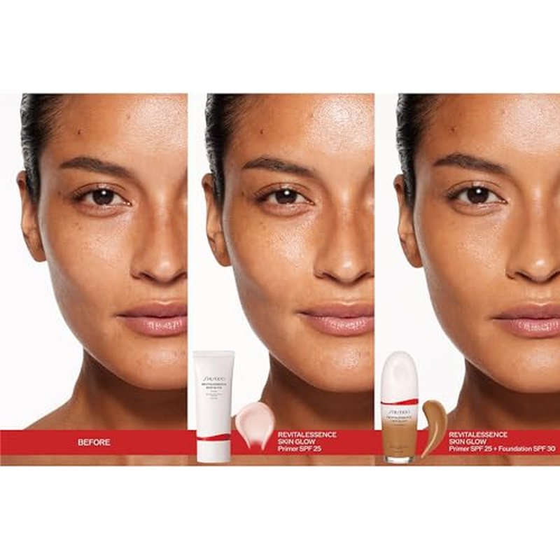 Shiseido RevitalEssence Skin Glow Primer SPF 25 - Instant Glow, 24-Hour Hydration Primer - 30 mL - Broad Spectrum SPF 25 - Non-Comedogenic - All Skin Types
