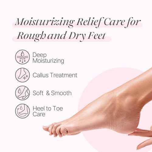 Koelf Rose Petal Satin Foot Mask (10pairs) - Intensive Nourishing Socks, Rose Scented Foot Repair Masks with Peptide, Collagen, Shea Butter, Urea for Silky Smooth Feet, Foot Treatment, Body Mask