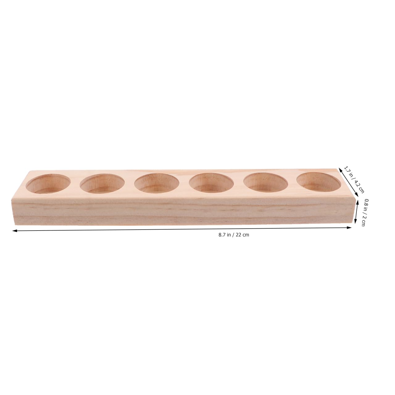 EXCEART Essential Oil Display Shelf Organizer 2Pcs 6Slots Essential Oil Bottle Organizer Display Shelves Wooden Essential Oils Tray Storage Racks Nail Polish Display Holder Stand (Pack of 2)